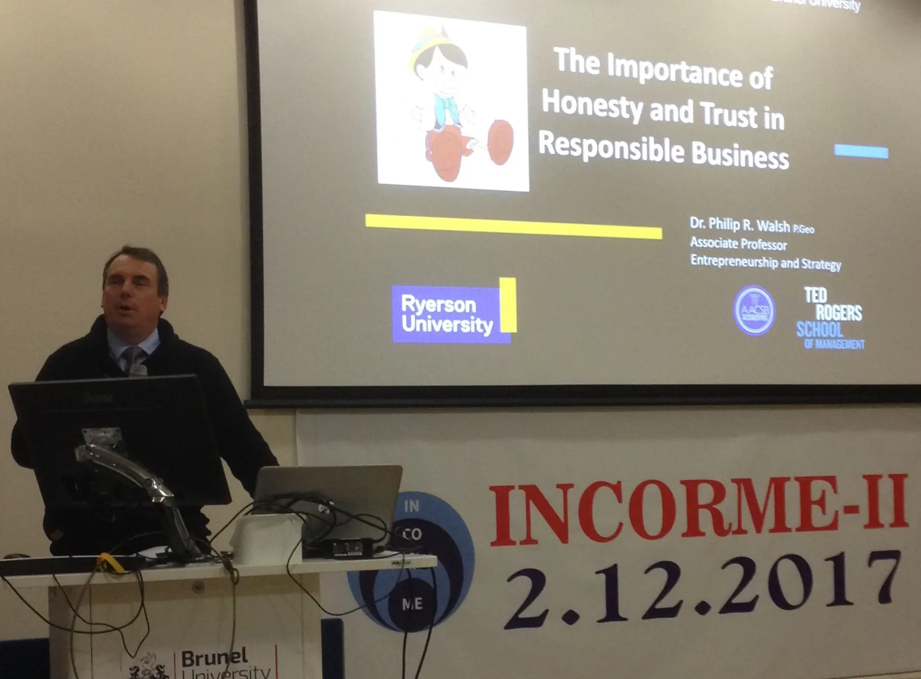Prof Phil Walsh A global spotlight speaker at INCORME - II 2017