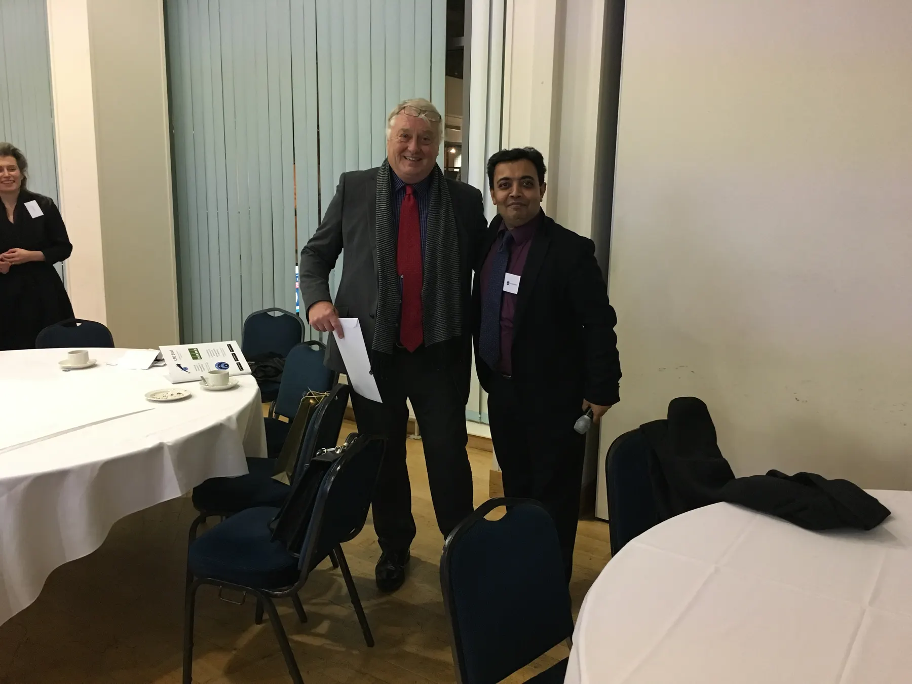 Dr Kerry Sullivan and Vishvesh during networking