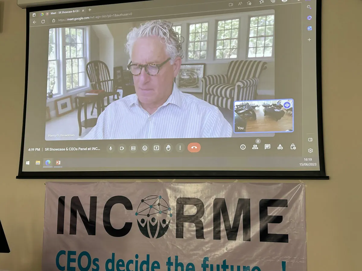 Dr Harry G Broadman speaking from Washington at INCORME - IV - CEOs Decide the Future...!