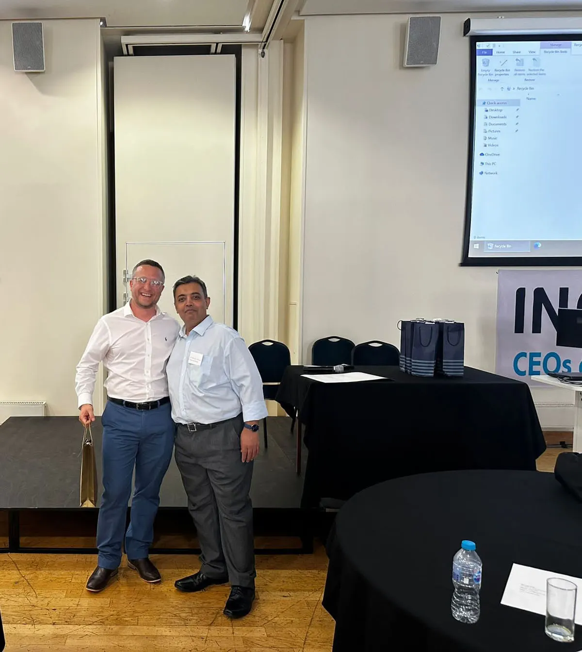CEO Terry Lewis receiving prize for the Most Novel Contribution to the field